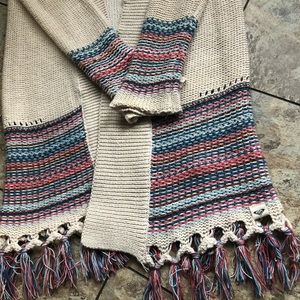 ROXY LONG FRINGE CARDIGAN